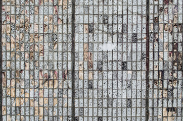 Texture mosaic rectangles monochrome grunge texture. Loft style