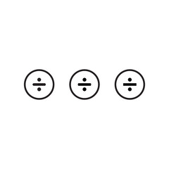 Division Sign Icon Vector. Divide Symbol Images