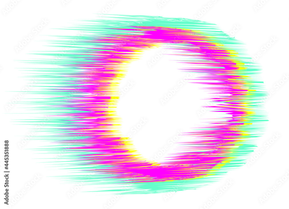 Poster abstract colored circle drawn by a brush. design element. trendy color vector background
