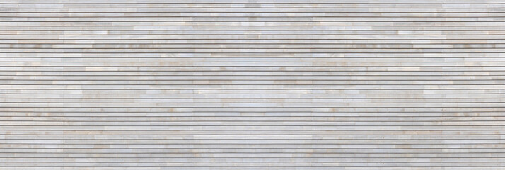Panorama Wand Detail einer neuen hellen Holzverkleidung aus schmalen horizontalen Brettern 