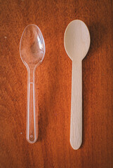Bamboo spoons are a good alternative to plastic disposable spoons 

