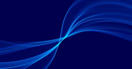 Abstract blue lines background. Flow dynamic wave. Digital data structure. Future mesh or sound wave. Motion visualization. Magic vector illustration.