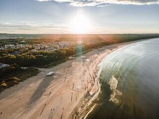 Świnoujście - Zachód słońca nad polskim morzem - obrazy, fototapety, plakaty
