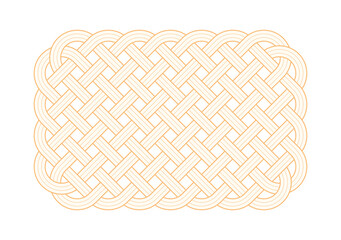 Vector silhouette twisted line mat. Isolated on white background.