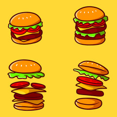 burger and fries
