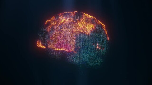 Hologram Brain activity visualization with particles