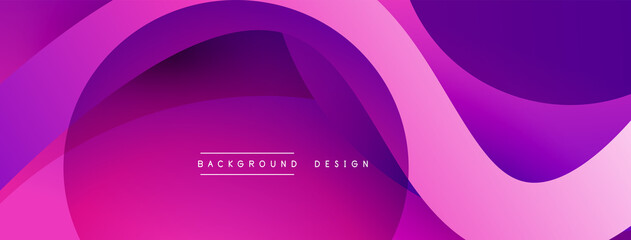 Abstract overlapping lines and circles geometric background with gradient colors