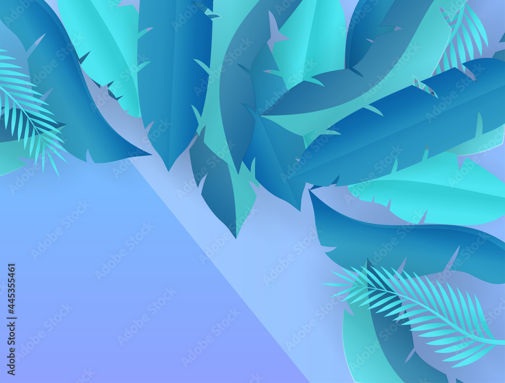 Aufkleber end of summer sale design with paper cut tropical fun bright color background layout banners. hello 