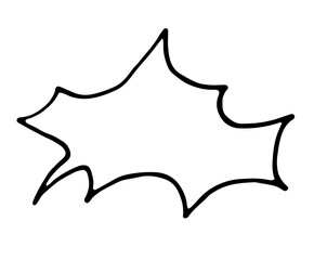vector isolated element of an empty speech bubble in the style of a doodle. hand-drawn comic book speech in bubble style black outline outline line on a white background concave line for a design temp