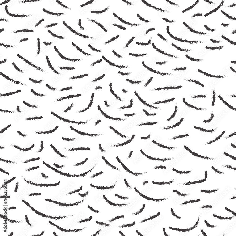 Poster black and white painted brush seamless design for pattern and background