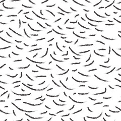 Fototapeta na wymiar black and white painted brush seamless design for pattern and background