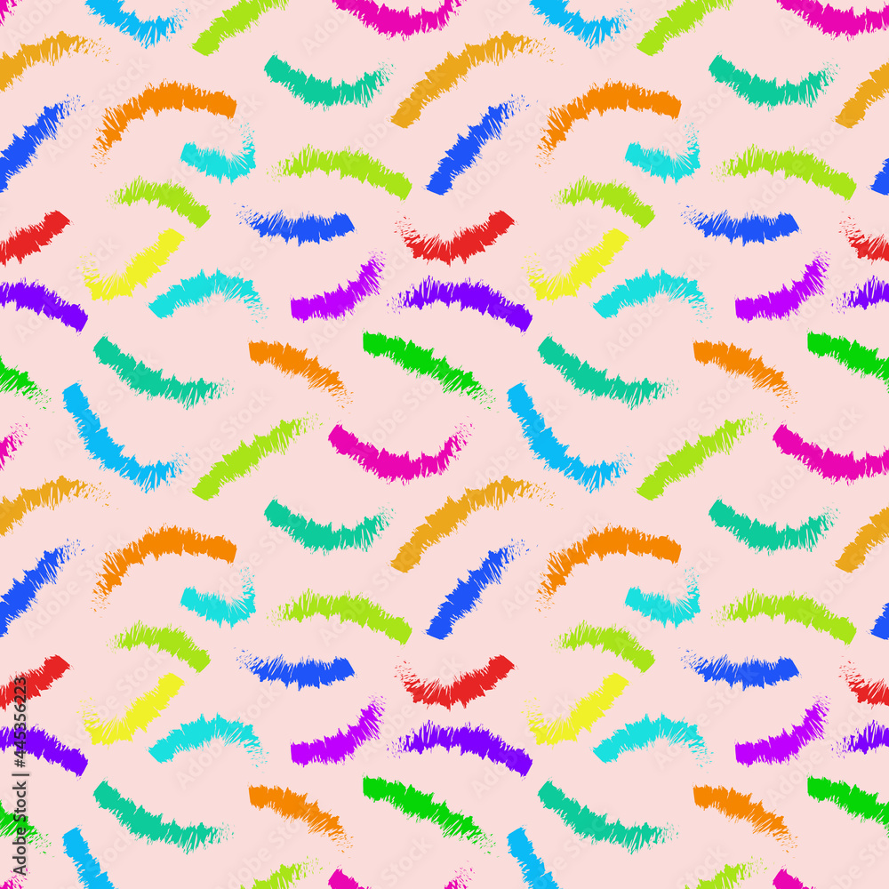 Poster multicolor painting brush seamless design for pattern and background