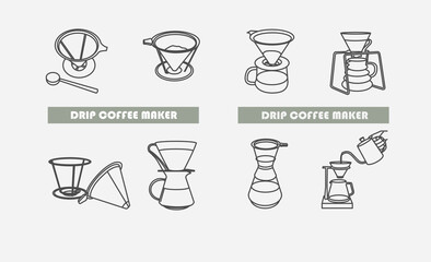 vector coffee maker kettle pourer illustration 