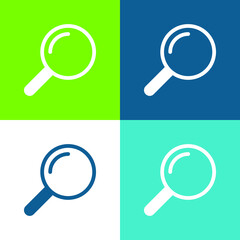 Airport Searchor Flat four color minimal icon set