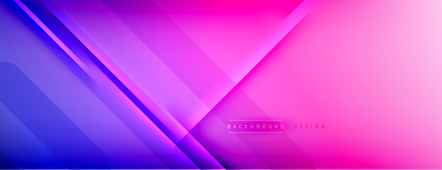 Abstract background - lines composition created with lights and shadows. Technology or business digital template. Trendy simple fluid color gradient abstract background with dynamic