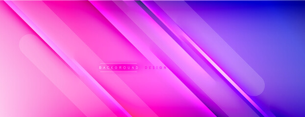Abstract background - lines composition created with lights and shadows. Technology or business digital template. Trendy simple fluid color gradient abstract background with dynamic