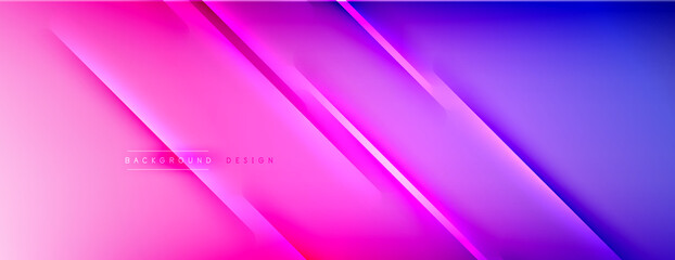 Abstract background - lines composition created with lights and shadows. Technology or business digital template. Trendy simple fluid color gradient abstract background with dynamic