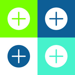 Add Flat four color minimal icon set