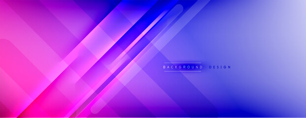 Fototapeta premium Abstract background - lines composition created with lights and shadows. Technology or business digital template. Trendy simple fluid color gradient abstract background with dynamic