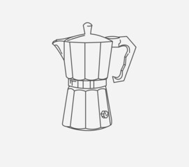vector coffee maker kettle pourer illustration 