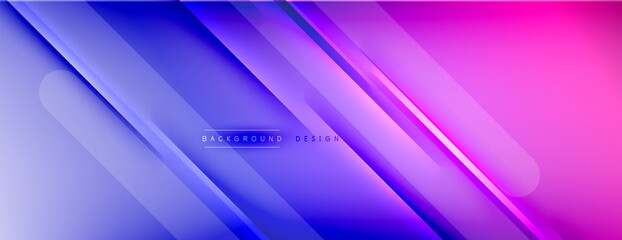 Fototapeta premium Abstract background - lines composition created with lights and shadows. Technology or business digital template. Trendy simple fluid color gradient abstract background with dynamic