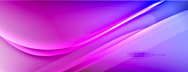 Abstract background - lines composition created with lights and shadows. Technology or business digital template. Trendy simple fluid color gradient abstract background with dynamic
