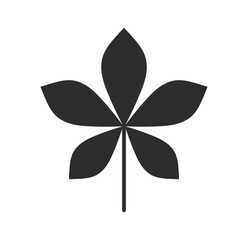 Chestnut tree leaf icon. - 445358826