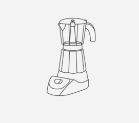 vector coffee maker kettle pourer illustration 