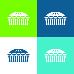 Apple Pie Flat four color minimal icon set