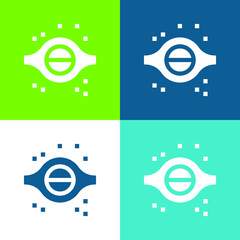 Blackhole Flat four color minimal icon set