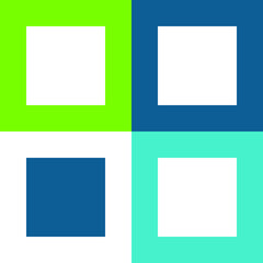 Fototapeta na wymiar Black Square Flat four color minimal icon set