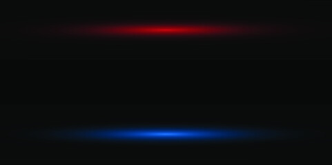 Abstract neon blue and red lights lines on black background vector illustration. Easy replace use to any image.