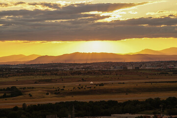 sunset in the mountains