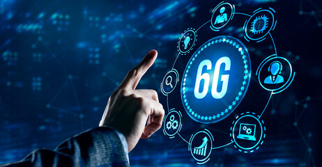 Internet, business, Technology and network concept. The concept of 6G network, high-speed mobile Internet, new generation networks.