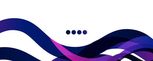 Abstract background - transparent overlapping wavy lines on white pattern. Vector Illustration For Wallpaper, Banner, Background, Landing Page