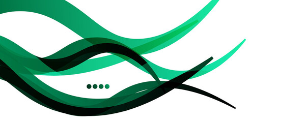 Abstract background - transparent overlapping wavy lines on white pattern. Vector Illustration For Wallpaper, Banner, Background, Landing Page