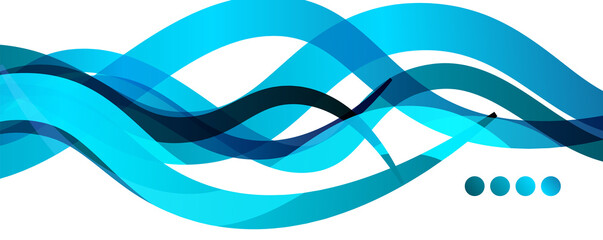 Abstract background - transparent overlapping wavy lines on white pattern. Vector Illustration For Wallpaper, Banner, Background, Landing Page