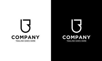 Initial letter UR logo design. Minimal letter UR logo template design