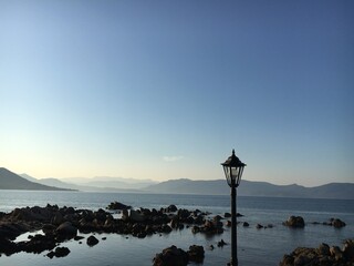 sunset in the mountains