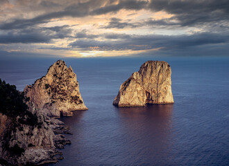 Faraglioni islands in Capri, italy