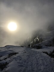 sunset over the mountains