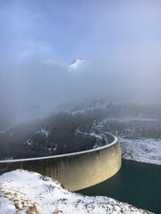 frozen lake in winter