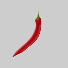 Red Chili Pepper Letter I Design Vector