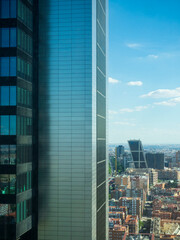 Vista de la ciudad de Madrid desde un rascacielos