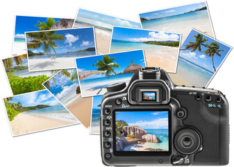 Les Seychelles sur appareil photo reflex numérique 