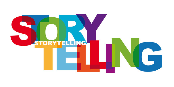 storytelling  -  colorful letters concept - vector illustration