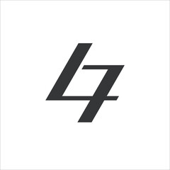 Fototapeta premium 47 number logo vector, fourty seven logo design template.