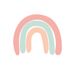 Pastel stylish trendy rainbow vector illustrations
