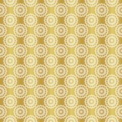 Gold paper for printing.  Seamless pattern. Gold background with decor. Imitation metal foil.
