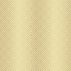Gold paper for printing.  Seamless pattern. Gold background with decor. Imitation metal foil.